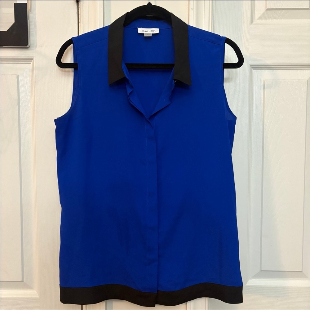 💜 3/$15. Calvin Klein sleeveless blouse, women’s size medium